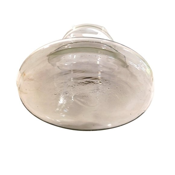 Vintage Hand Blown Clear Glass Large 15"Tall x 8"Topx7" Base Decorative - Picture 8 of 9